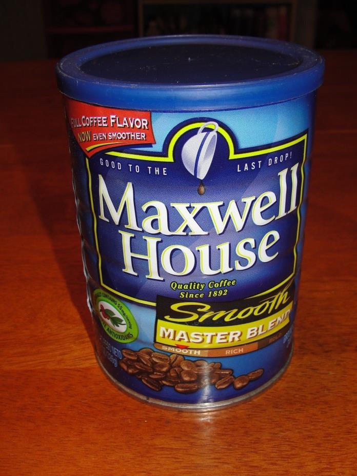 Vintage Lot Maxwell House Master Blend Metal - Tin 11.5 oz Coffee Can W/ Lid