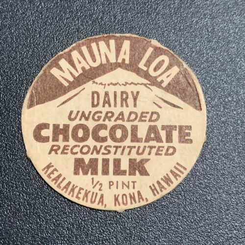 Hawaii Milk Cap- Mauna Loa Dairy Ungraded Chocolate Milk Kealakekua Kona, Hawaii