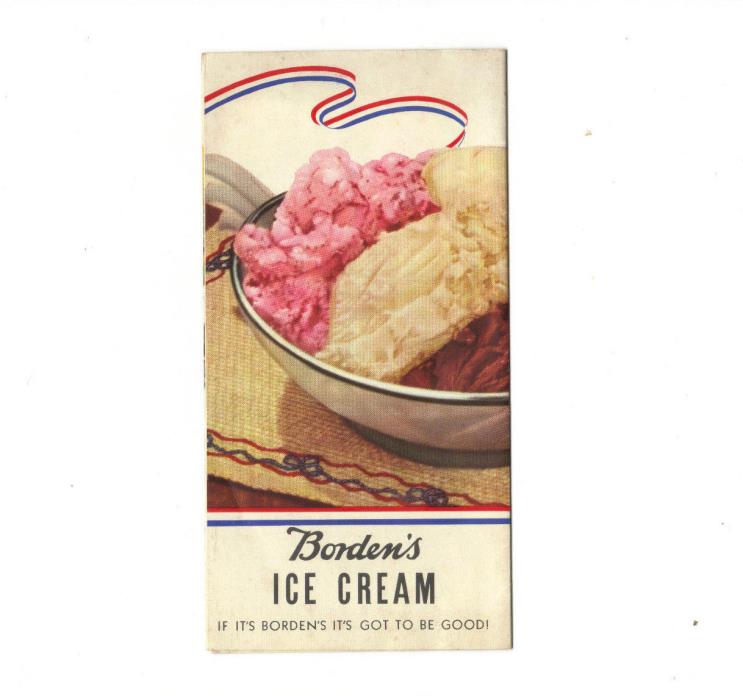 Borden's Ice Cream America's Favorite Dessert Recipes Advertising Vintage 1941