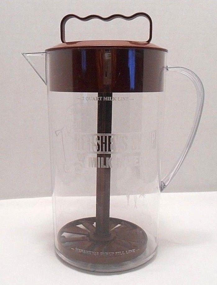 Hershey's Chocolate Milk Pitcher Mixer 2 Quart Syrup Vintage Made in USA