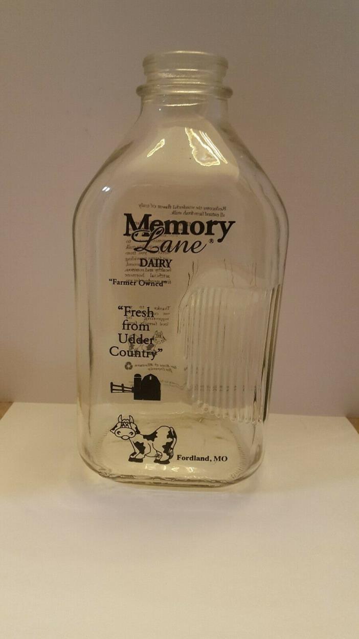 Milk Bottle - Half Gallon,64 Oz. -  Memory Lane Dairy - Fordland MO Collectibles