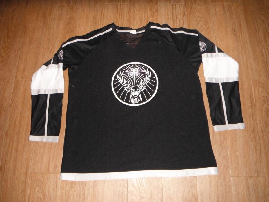 Rare JAGERMEISTER #56Hockey Jersey Shirt Adult XLARGE Black & White!!