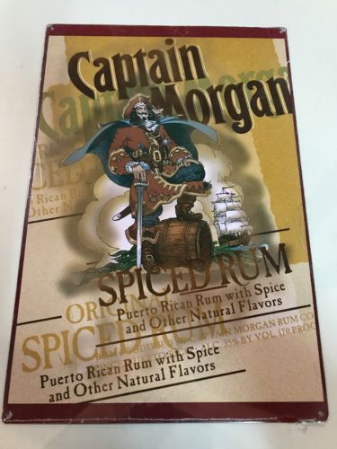 Metal Captain Morgan Spiced Rum Sign Tin 12