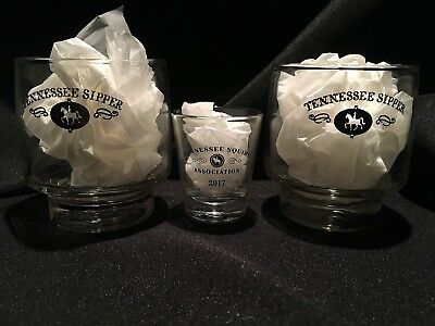 2017 Tennessee Squire Jack Daniels Whiskey Shot Glass with Two Sipper Glasses