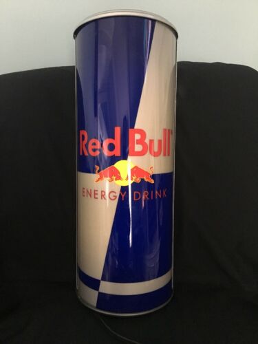 RED BULL Energy Drink Wall Light Up Can Advertising Sign Bar Large Man Cave