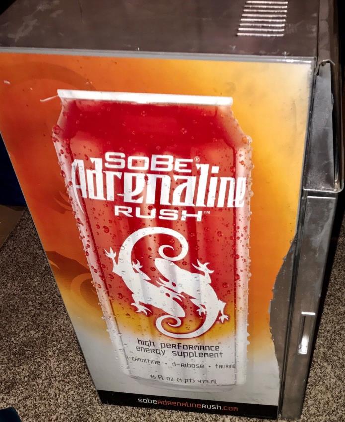 2004 SoBe Adrenaline Rush Energy Drink Mini Fridge Monster Hooters Cocaine