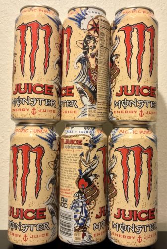 Monster Energy Drink  NEW Pacific Punch 6 Full Cans Limited Stock