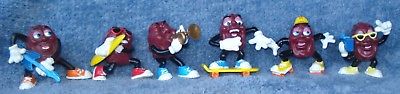 1988 HARDEES 2ND ED. PROMOTION 6 PIECE SET CALIFORNIA RAISINS- MINT