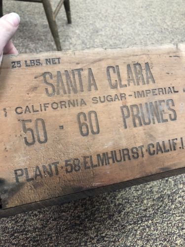 Vintage Santa Clara California Sugar Imperial Prunes Wood Crazy Plant 58 Aurplus
