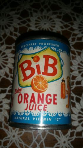 Vintage Bib Baby Orange Juice Advertising Tin Bank