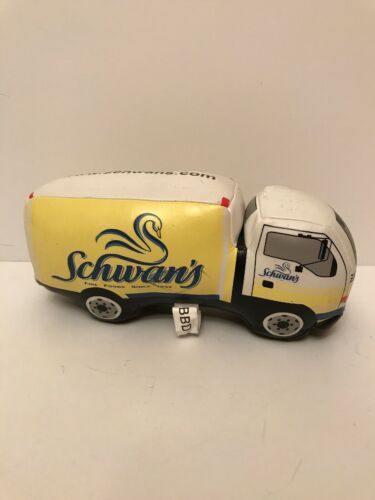 Schwans Toy Vinyl Ice Cream Fine Food Delivery Truck 8 x 3 x 4 Soft Plush