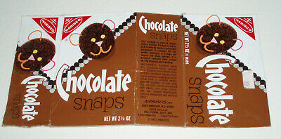 1972 Nabisco Chocolate SNAPS cookie box - vintage incomplete
