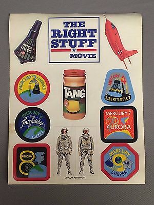 THE RIGHT STUFF MOVIE 1984 SPACE STICKERS FROM TANG