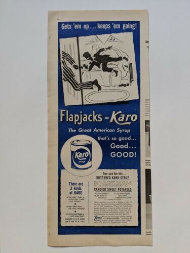 1950s Vintage Ad Karo Syrup Flapjacks Vintage Kitchen Decor
