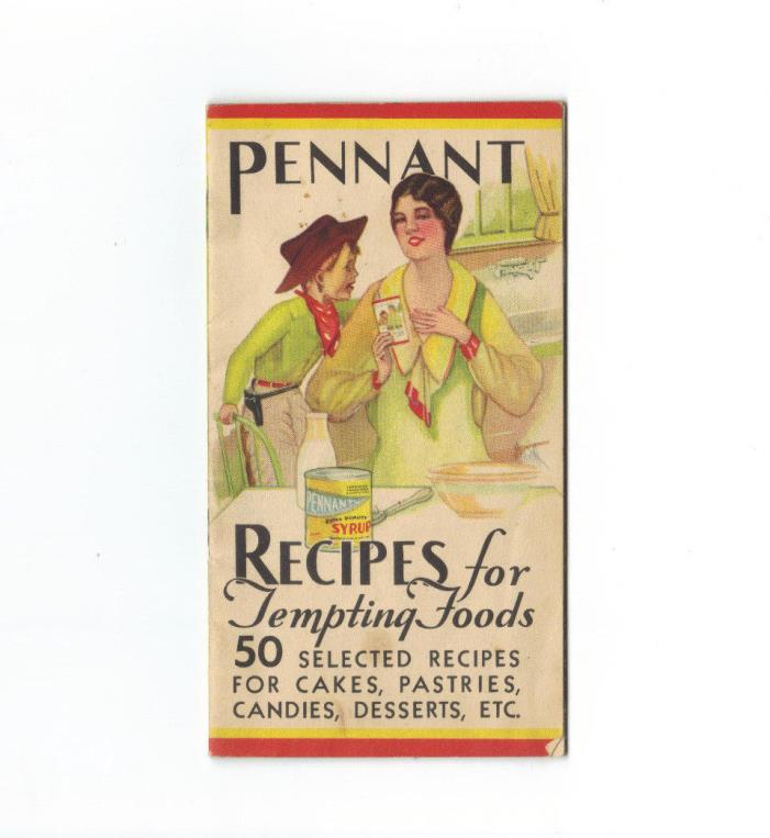 Pennant Syrups Recipe Booklet Vtg 1920s Cookbook Union Starch  Columbus IN