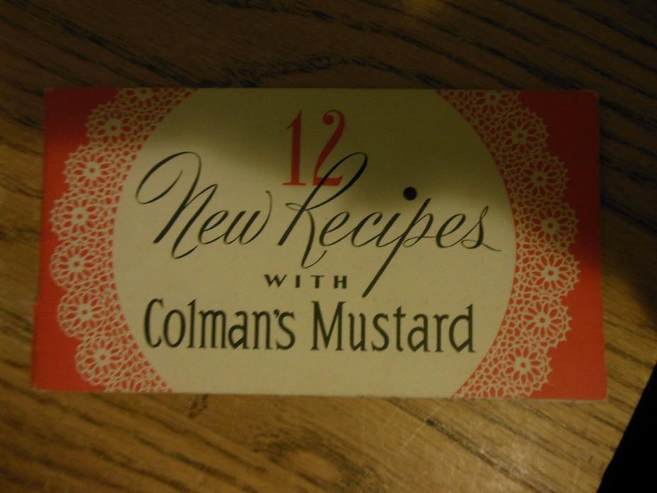 12 New Recipes with Colman's Mustard  Booklet Cookbook 1936