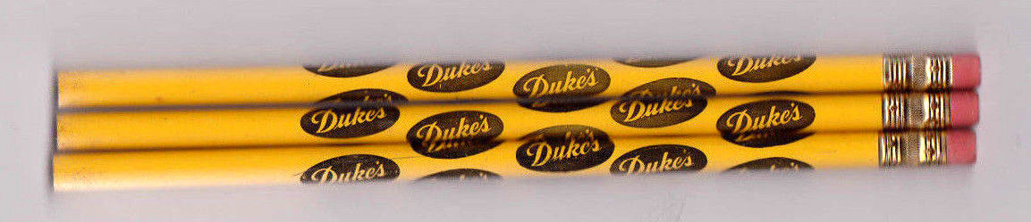 LOT OF 3 DUKES MAYONNAISE RICHMOND,VA CONDIMENT ADVERTISING PENCILS VINTAGE NEW