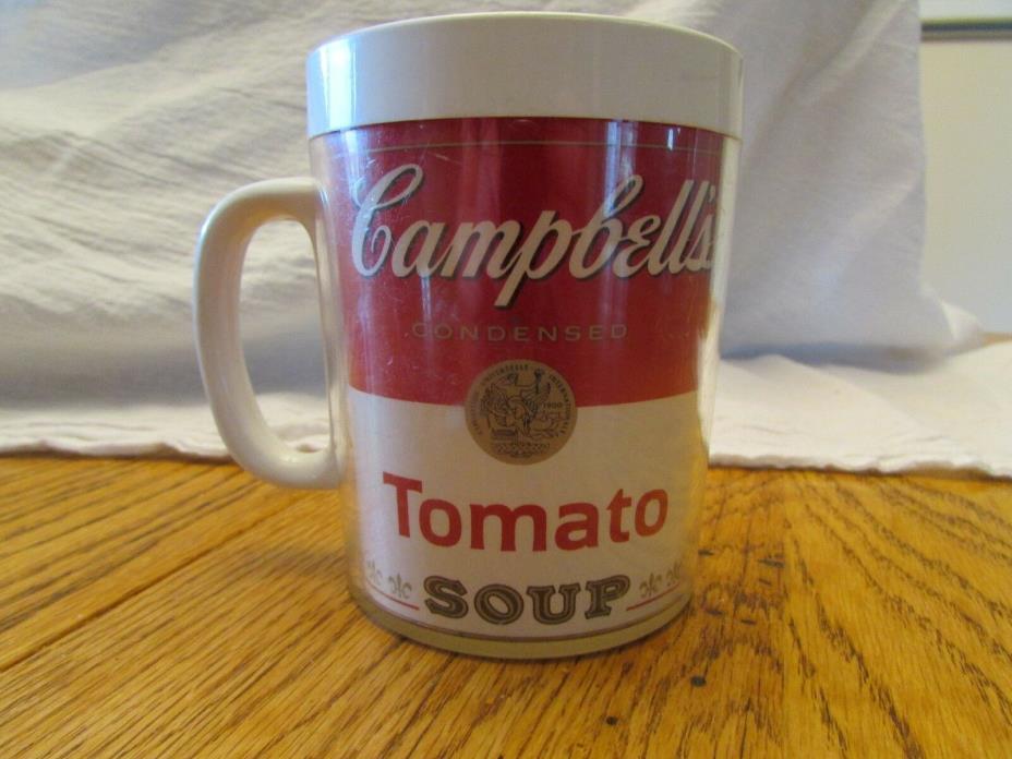 Campbell's Tomato Soup Graphics Thermo-Serv Mug West Bend USA Vintage Original