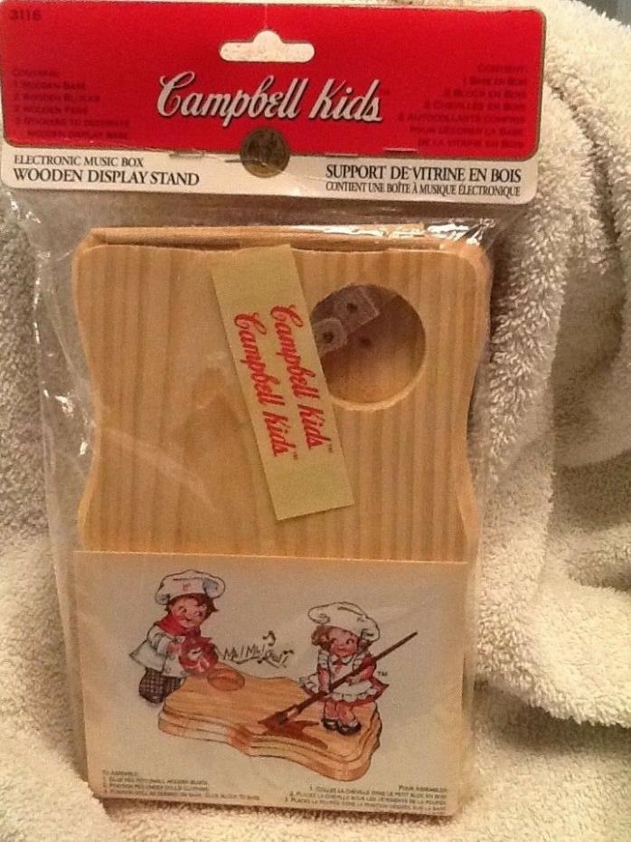 Campbells Soup Kids Music Box Wooden Display Stand #3116