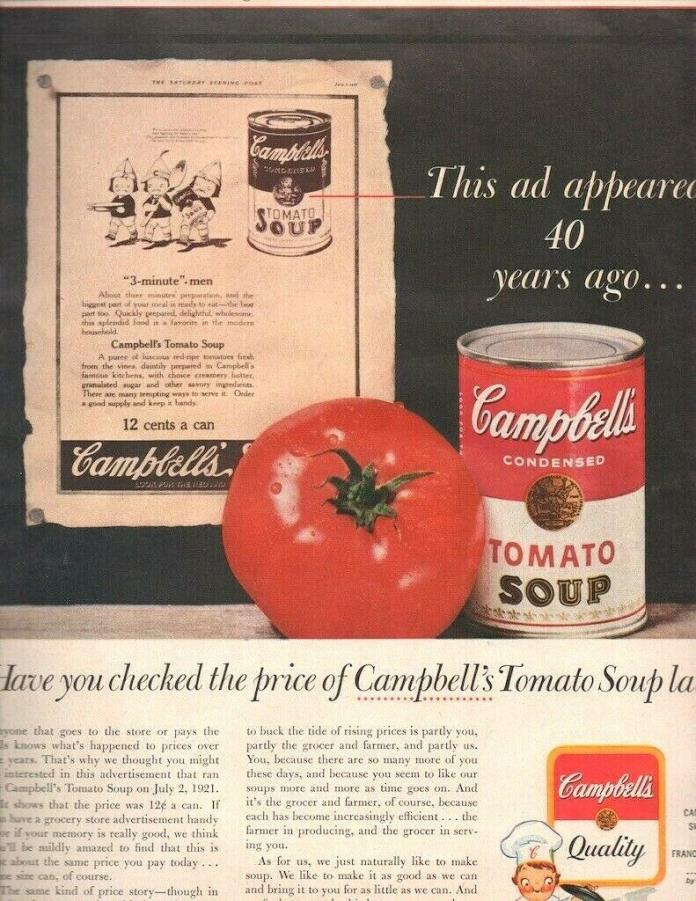 1961 Campbell's Soup Vintage Print Ad