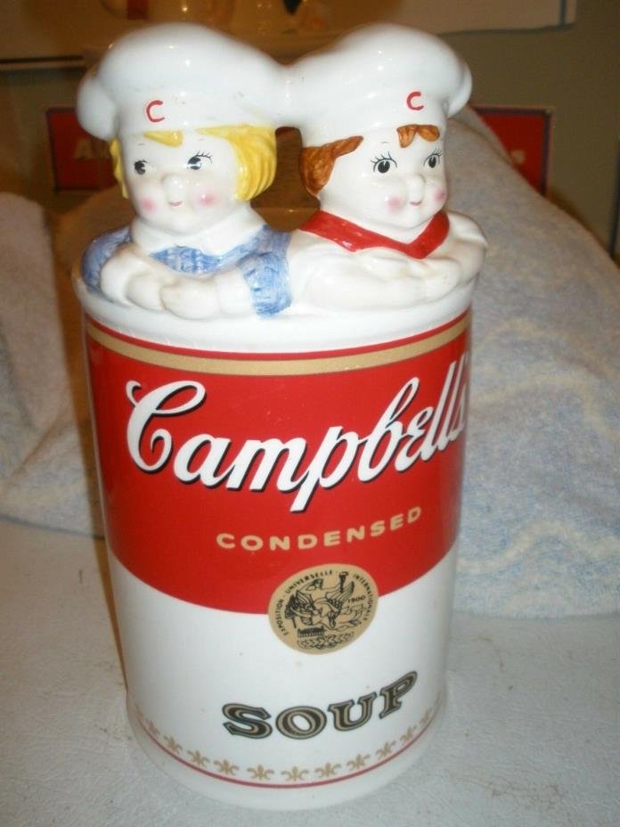 Campbell Soup Kids 1996 Ceramic Kitchen Utensil Holder 8.5