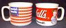 Set of 2 Vintage Campbell's Large Collectible Soup Mugs 1998 USA Flag Kids