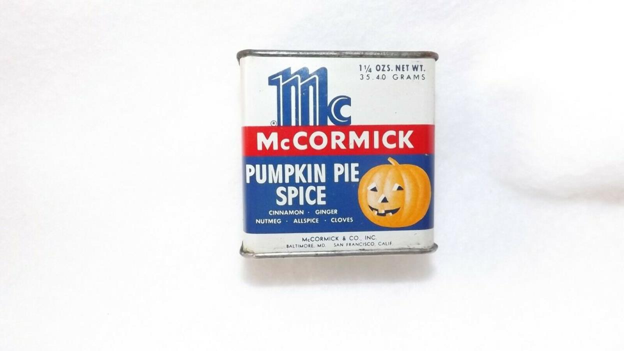 NICE Old McCormick Pumpkin Pie Spice tin