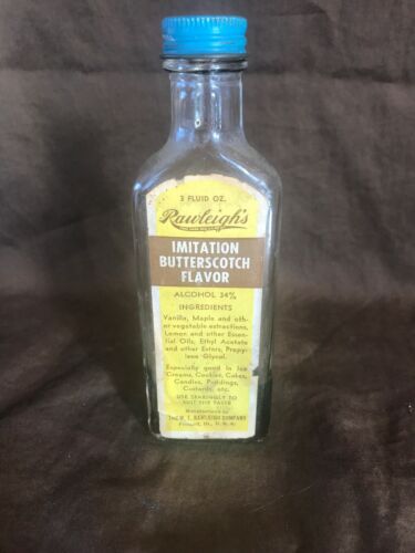 Vintage Rawleighs Imitation Butterscotch Flavor 3 Oz 1/5 Full So Cooooool