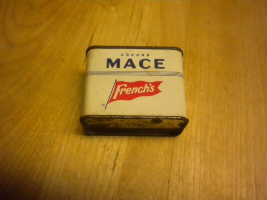 Vintage French's Ground Mace Tin Spice Can