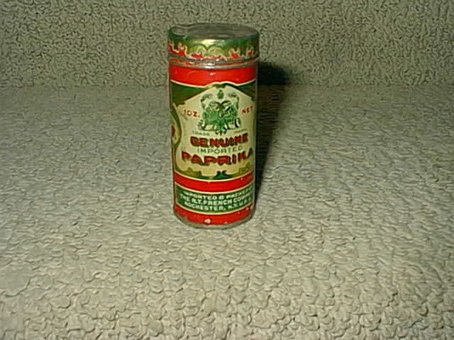 Rare Antique RT Frenchs Paprika Vintage Spice Tin 1 Ounce