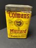 Vintage Colmans Mustard Tin Powder Aluminum Spice Tin of Norwich