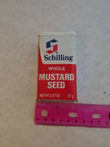 Vintage Metal Spice Tin- Whole Mustard Seed