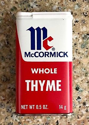 Vintage McCormick Spice Tin Whole Thyme