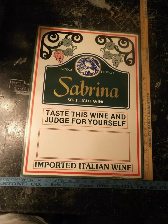 Older Used Sabrina Wine Advertisement Poster