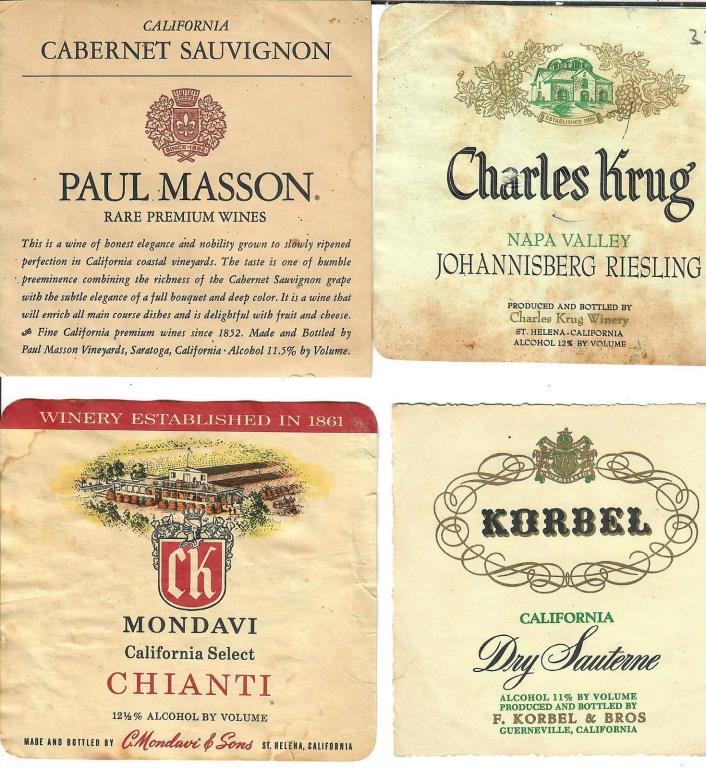 GAL Media Art Design (4 Vintage Wine Labels) #3 100% Seller