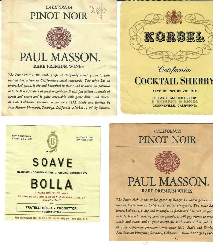 GAL Media Art Design (4 Vintage Wine Labels) #2 100% Seller
