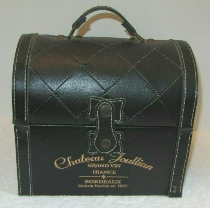 Chauteau Joullian Grand Vin France Bordeaus Decorative Leather Storage Box Case