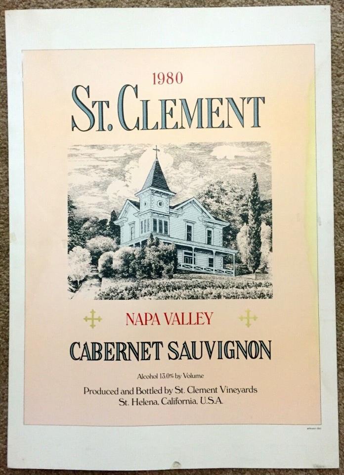 Wine labels, Vt. Poster, St. Clement 1980