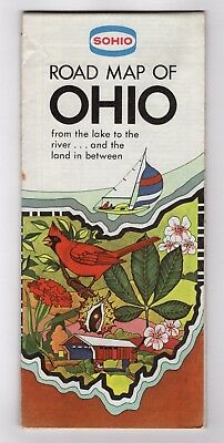 Vintage SOHIO Standard Oil Company OHIO Road Map Travel Brochure B