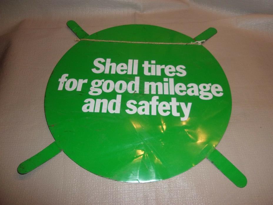 Shell Metal Tire Insert Sign 15 3/4