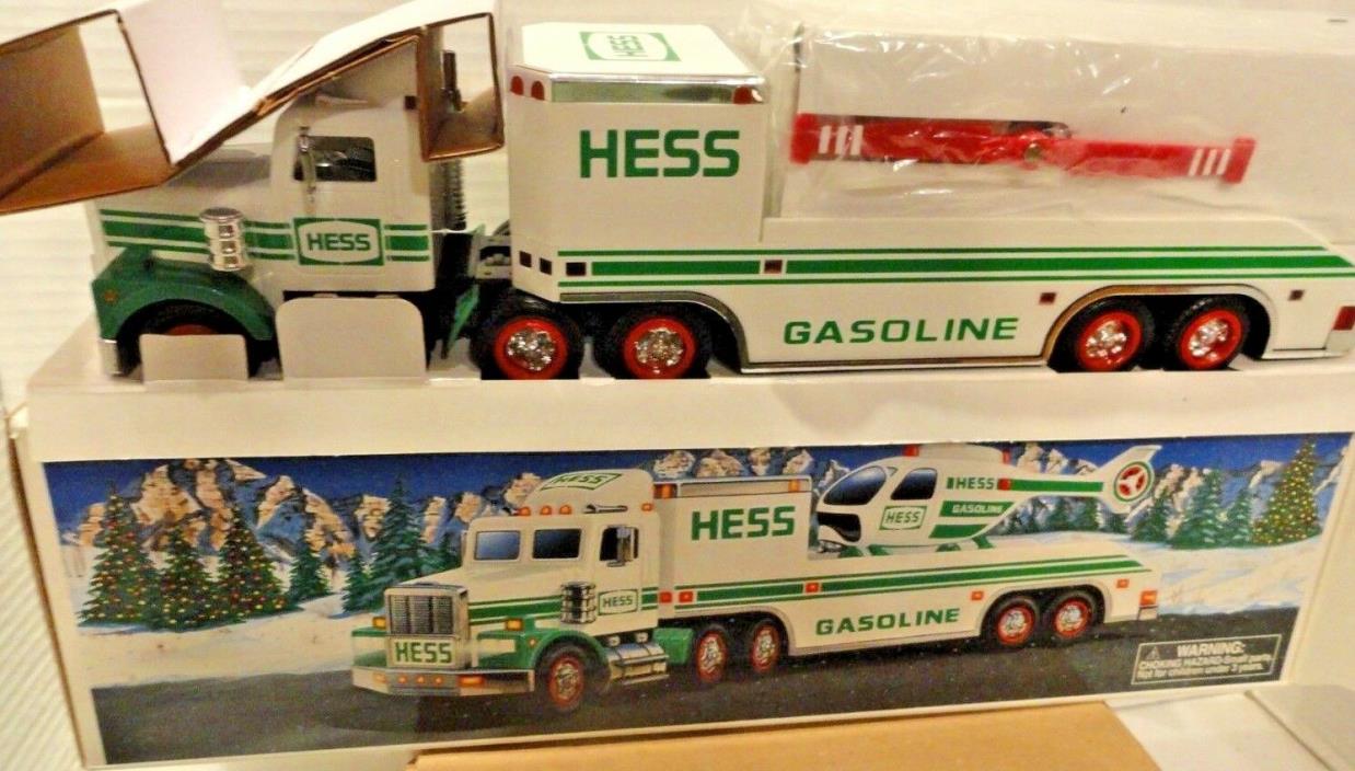 COLLECTIBLE 1995 HESS Toy Truck and HELICOPTER