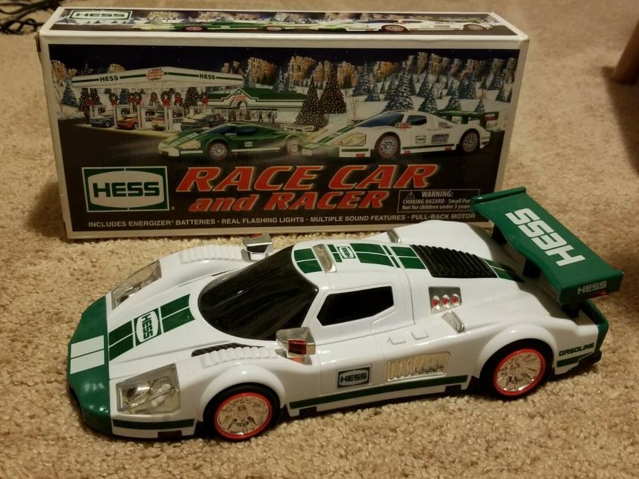 2009 Hess Collectible Toy Race Car and Mini Race Car Sound Lights Lot of 2