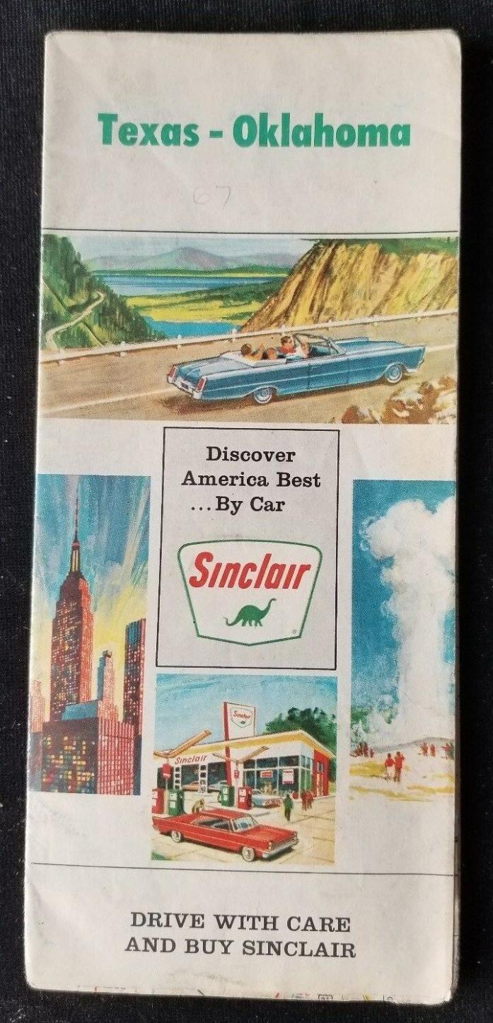1967 Sinclair Texas - Oklahoma road map