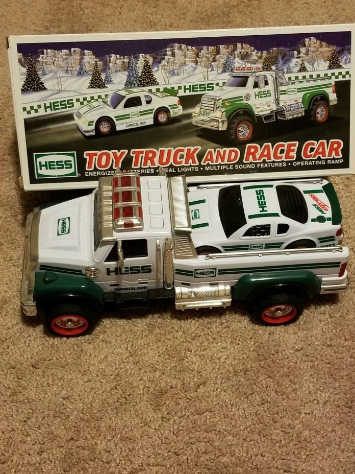2011 Hess Toy Truck and Race Car In Original Box
