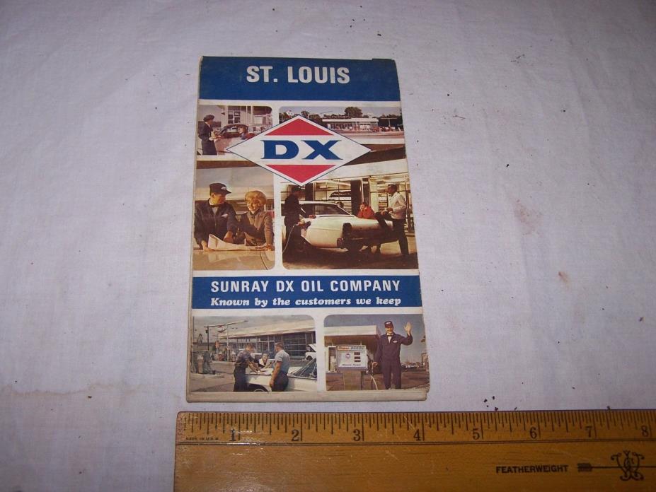 1966 D-X DX SUNRAY Gas Oil Map ST LOUIS