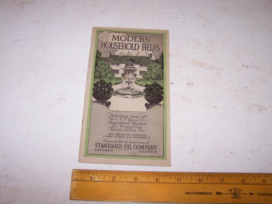 Vintage Modern Household Helps STANDARD OIL INDIANA Canning Labels Instructions