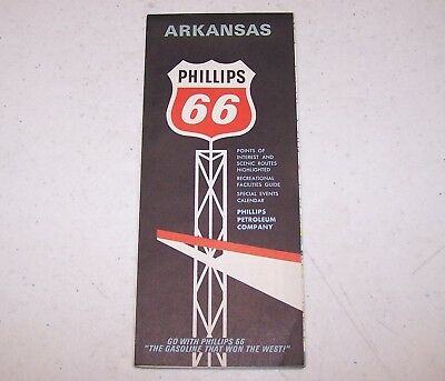 1967 Phillips 66 Arkansas Map