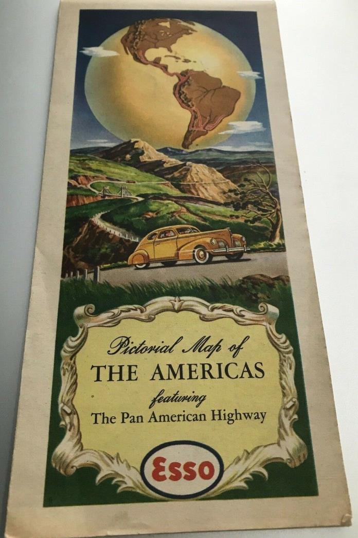PAN AMERICAN HIGHWAY MAP 1930 - 1940's era