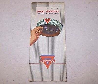 1962 Conoco New Mexico The Land of Enchantment Map