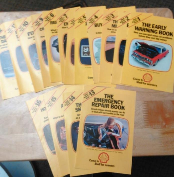 1-16 Vintage Shell Oil Company  Answer Books Car Care Advertising Gas Station